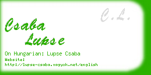 csaba lupse business card